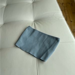 Light Blue Cropped Tube Top